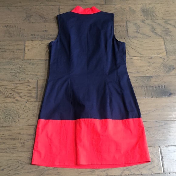 Sail to Sable red navy blue sleeveless dress Sz Medium New with tags - Picture 5 of 8